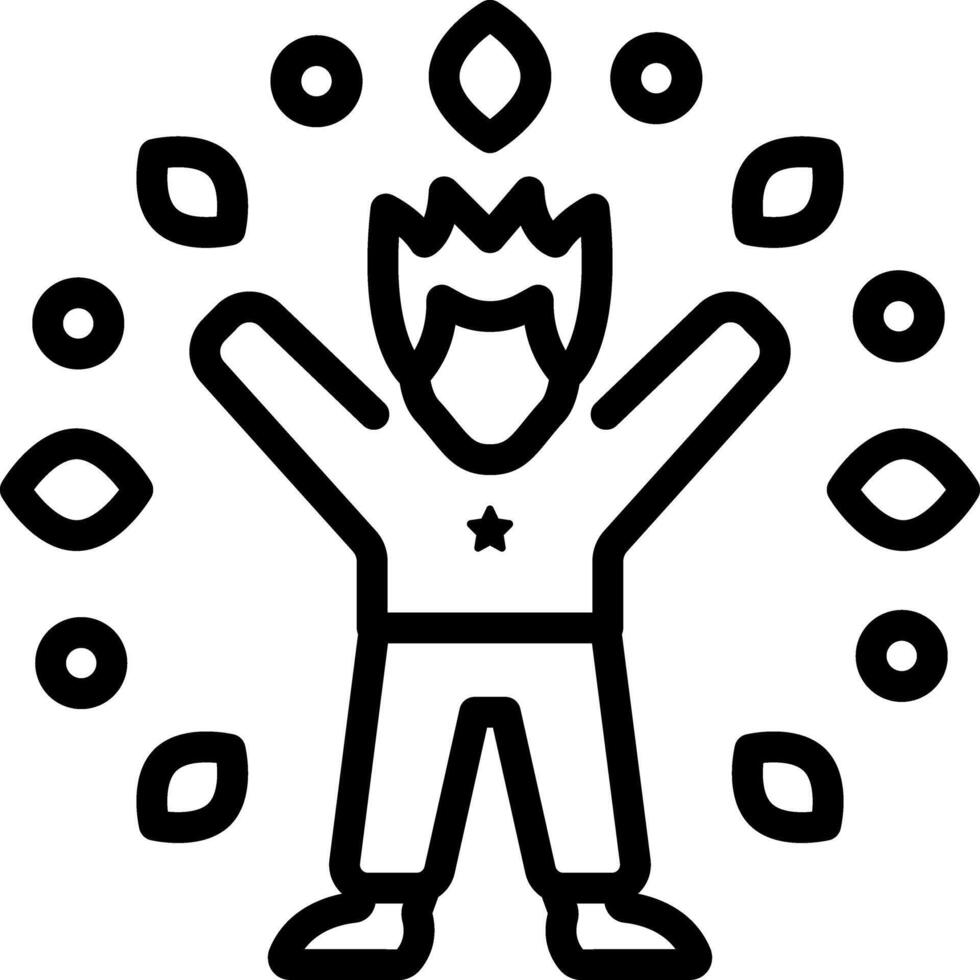 Black line icon for well being vector