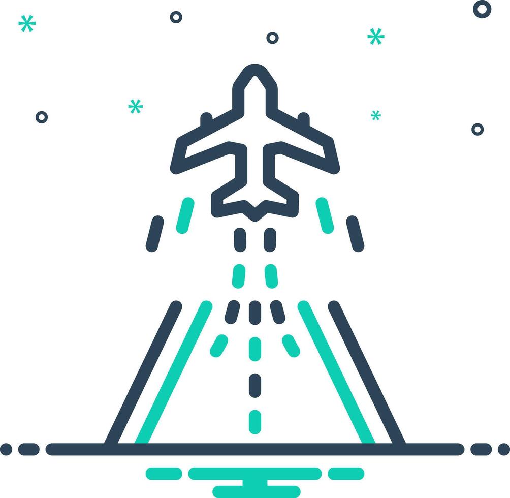 Mix icon for take off vector