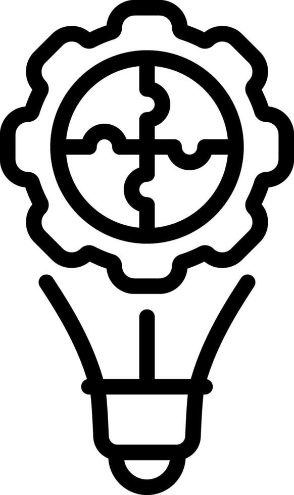 Black line icon for strategy vector