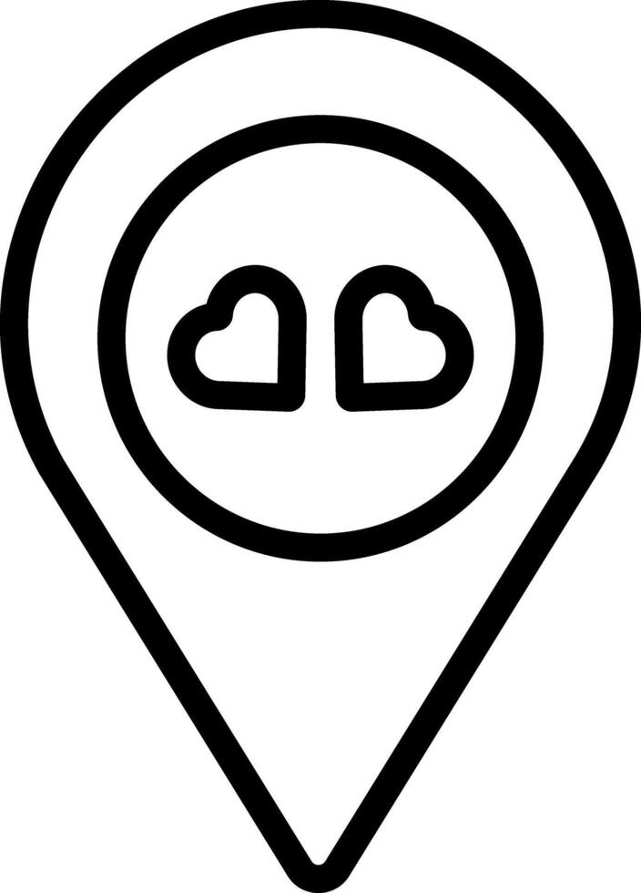 Black line icon for venue vector