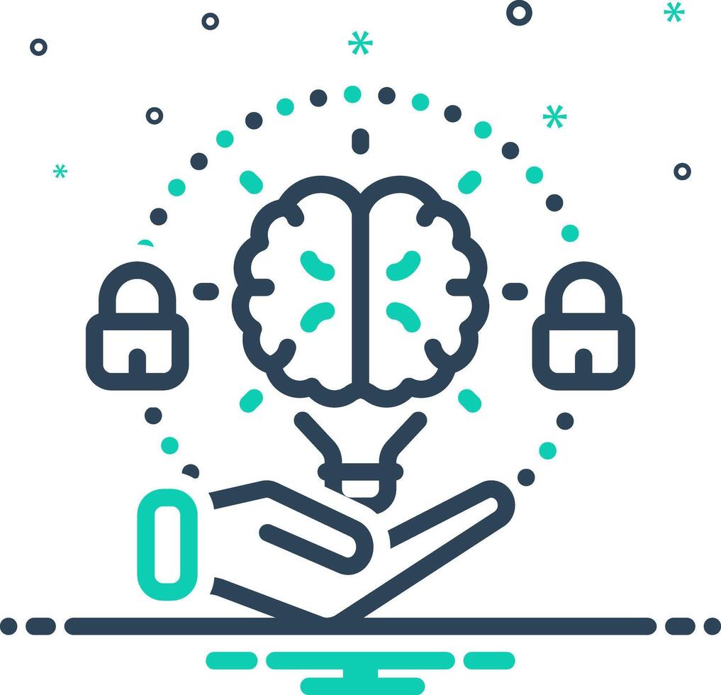 Mix icon for intellectual property vector
