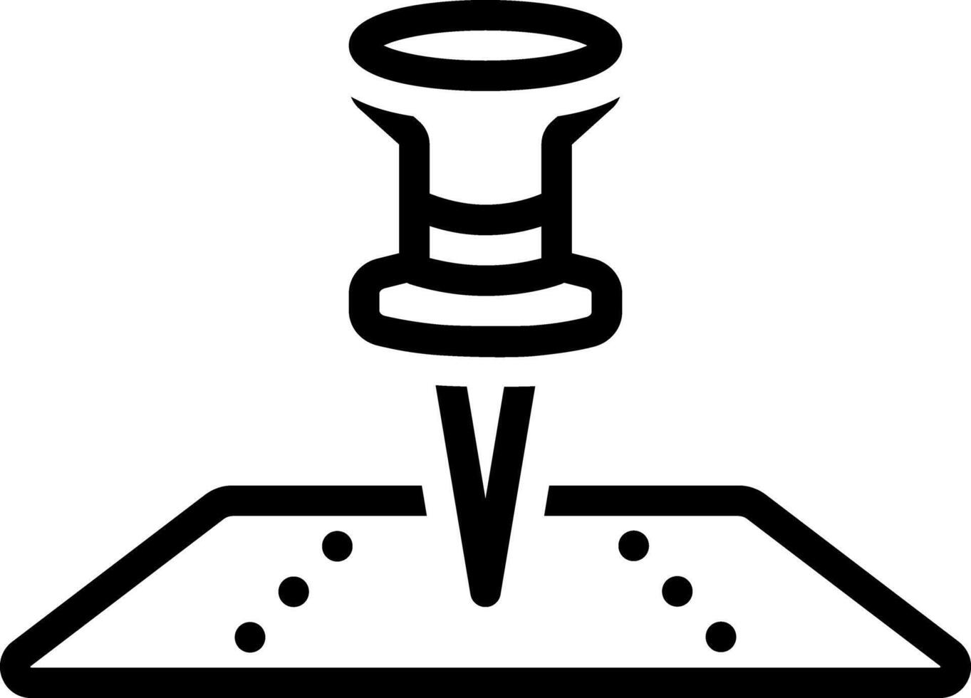 Black line icon for map pin vector