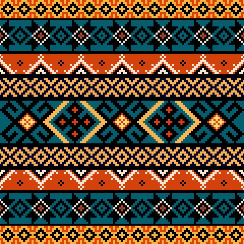 Geometric ethnic pattern ,native tribal traditional Border decoration for background, wallpaper, illustration, textile, fabric, clothing , batik, carpet, embroidery. vector