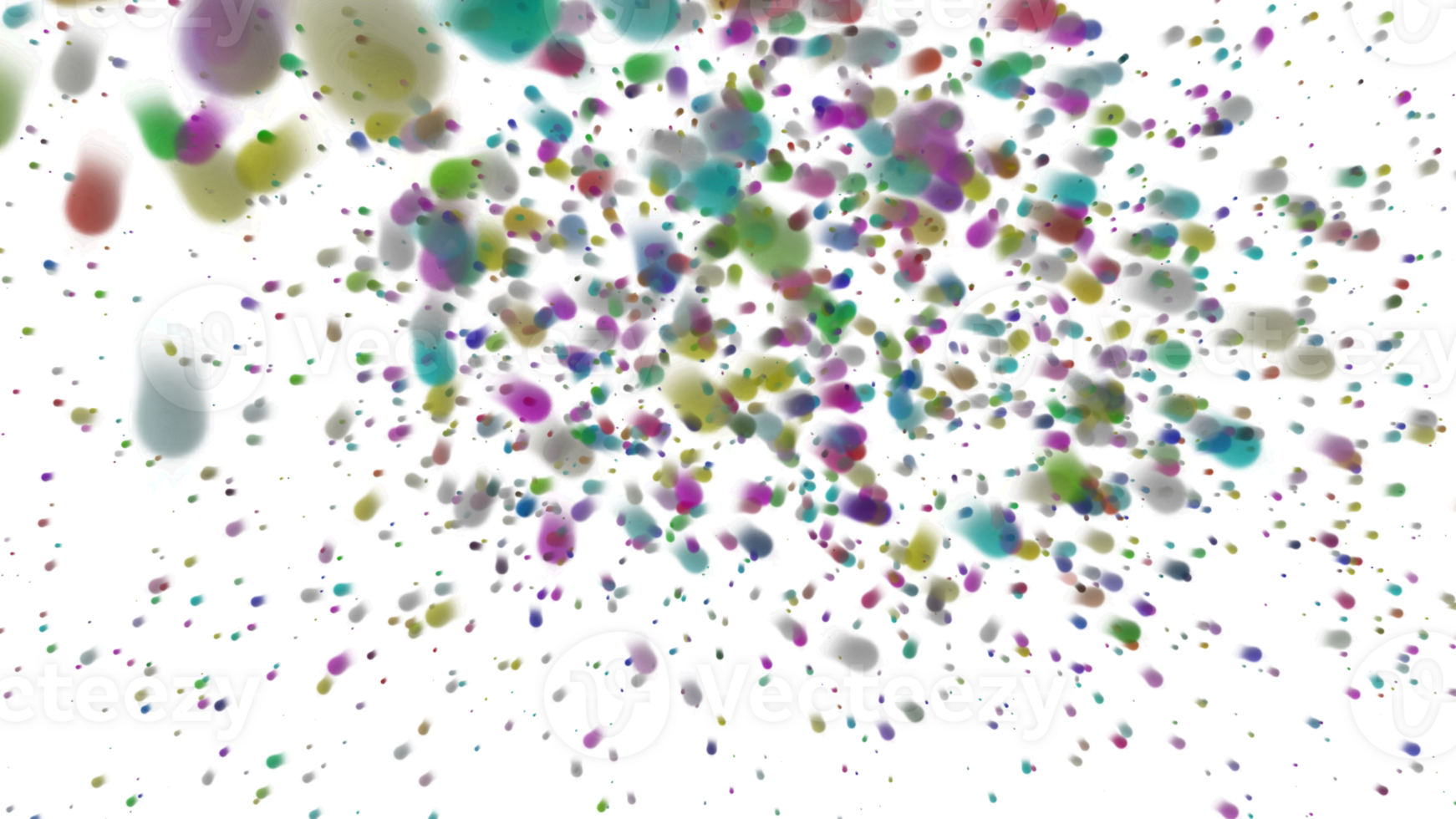a bunch of colorful confetti falling from the sky png