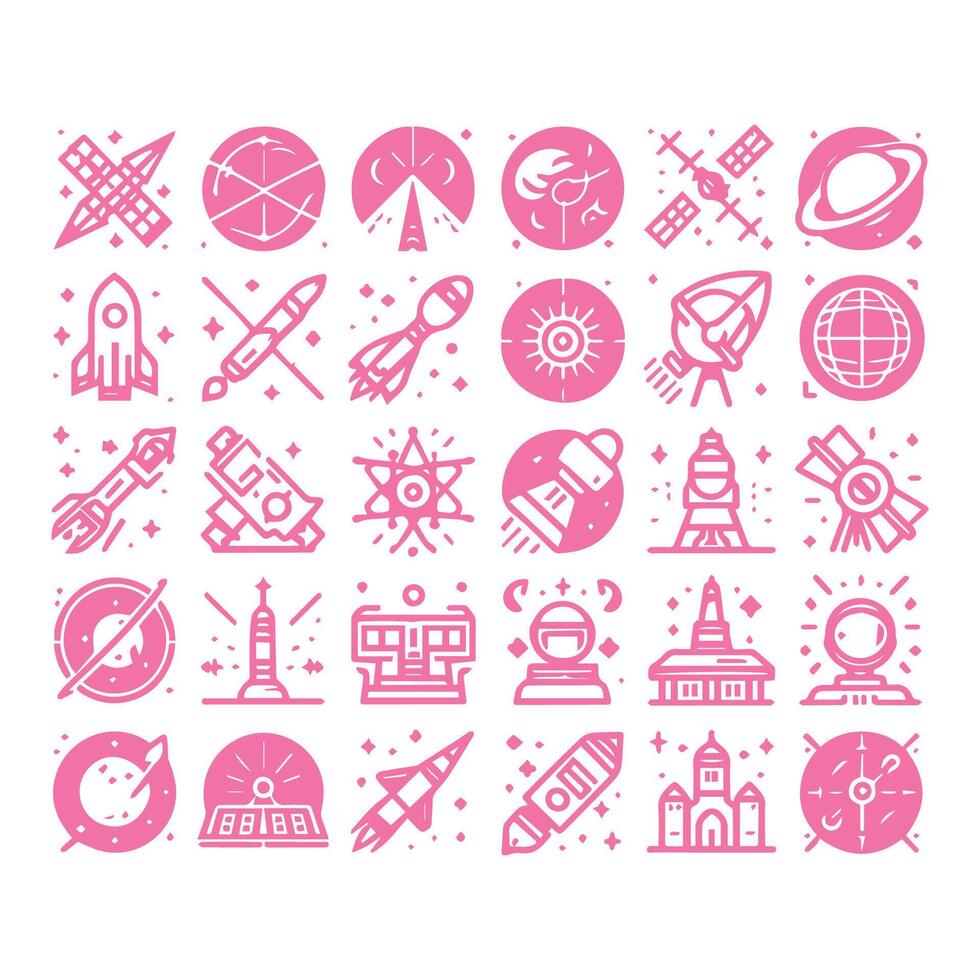 Iconic Symbol Glyph Solid of Space vector