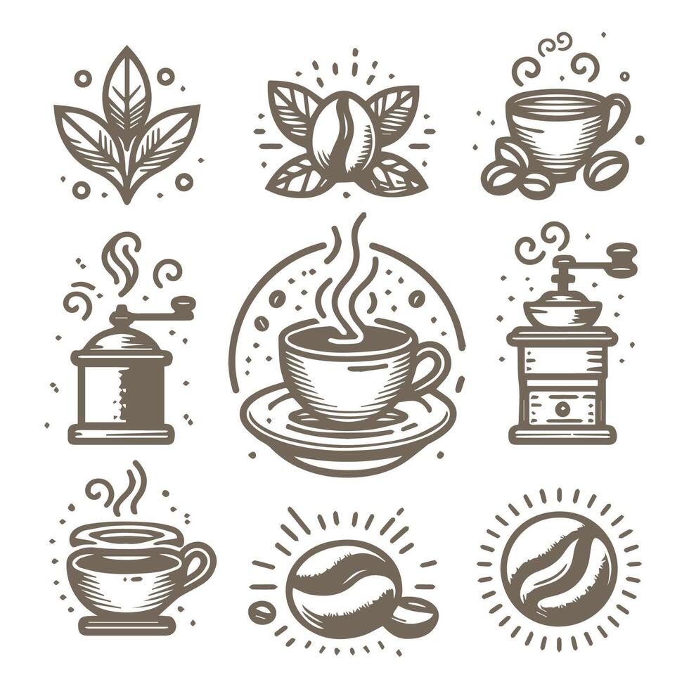 Coffee Shop and Cafe Logo design vector