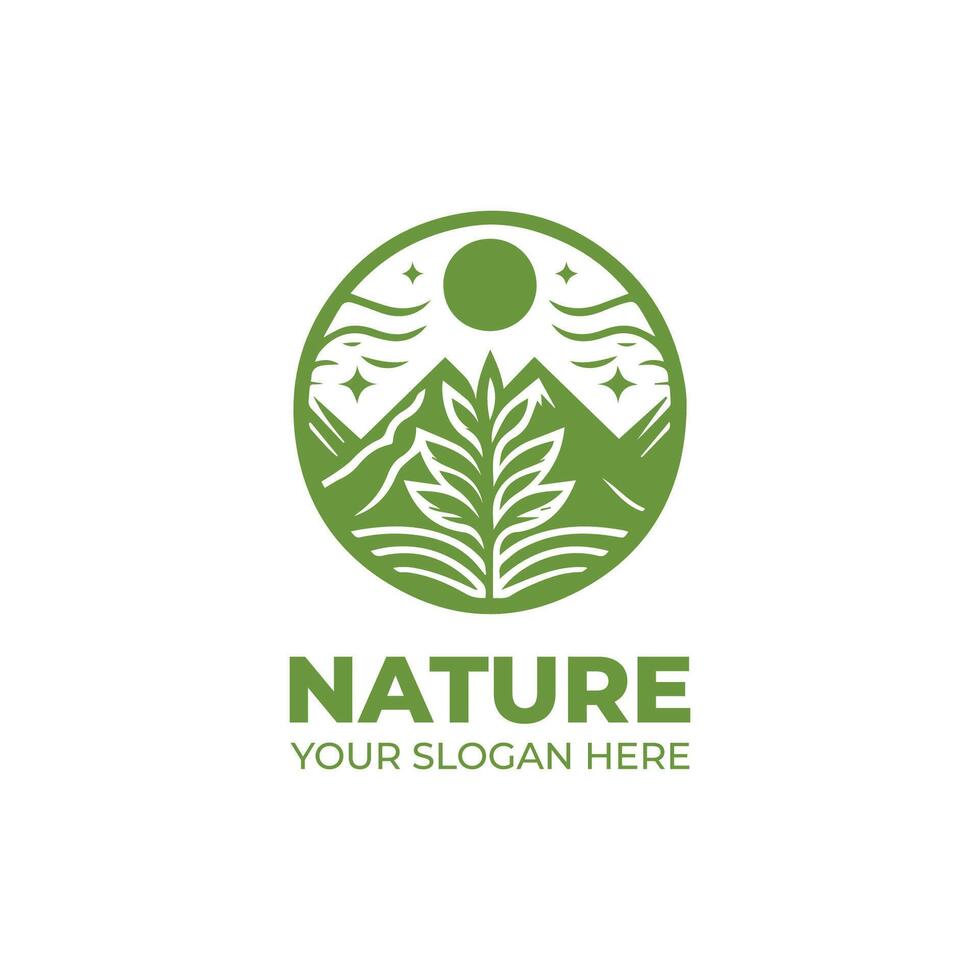 Simple of Nature Logo Design vector