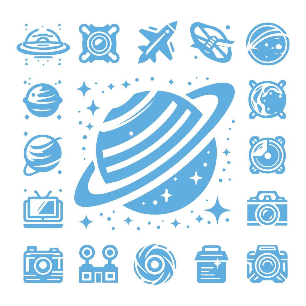 Iconic Symbol Glyph Solid of Space vector