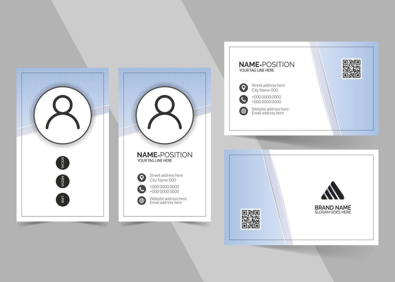 Elegant business card and name card template design vector
