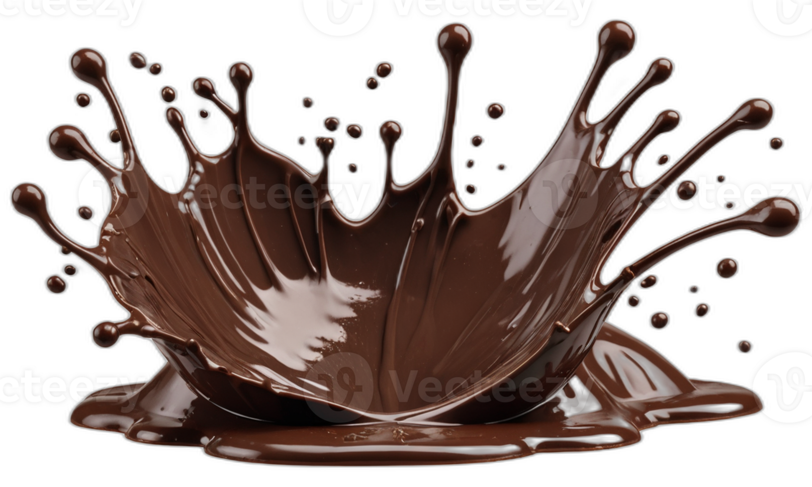 dark chocolate splash isolated with clipping path png