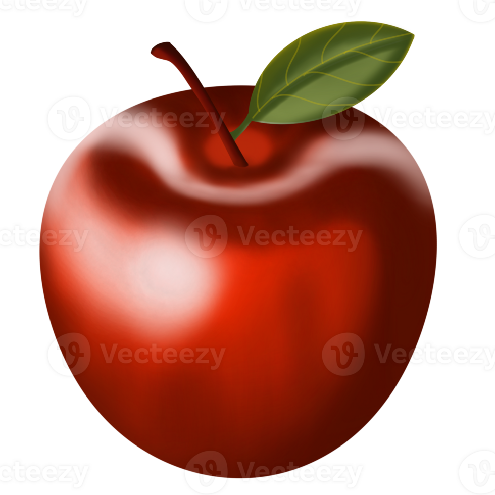 red fruit apple It is a sweet and juicy fruit in the summer. png