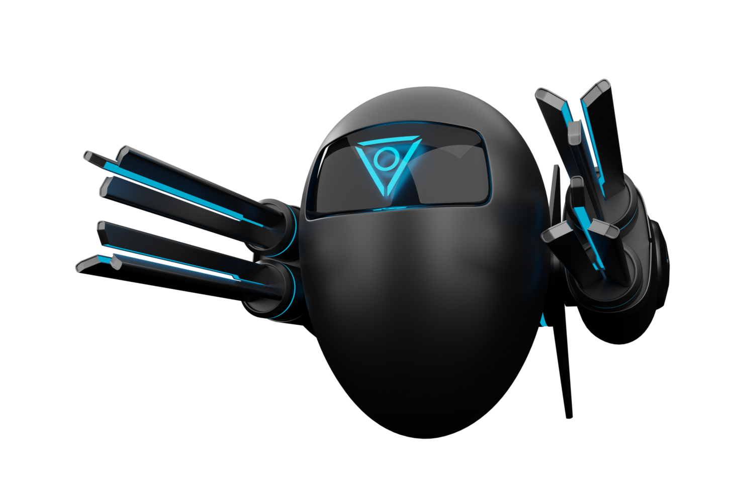 AI drone with wireless beam cannon png