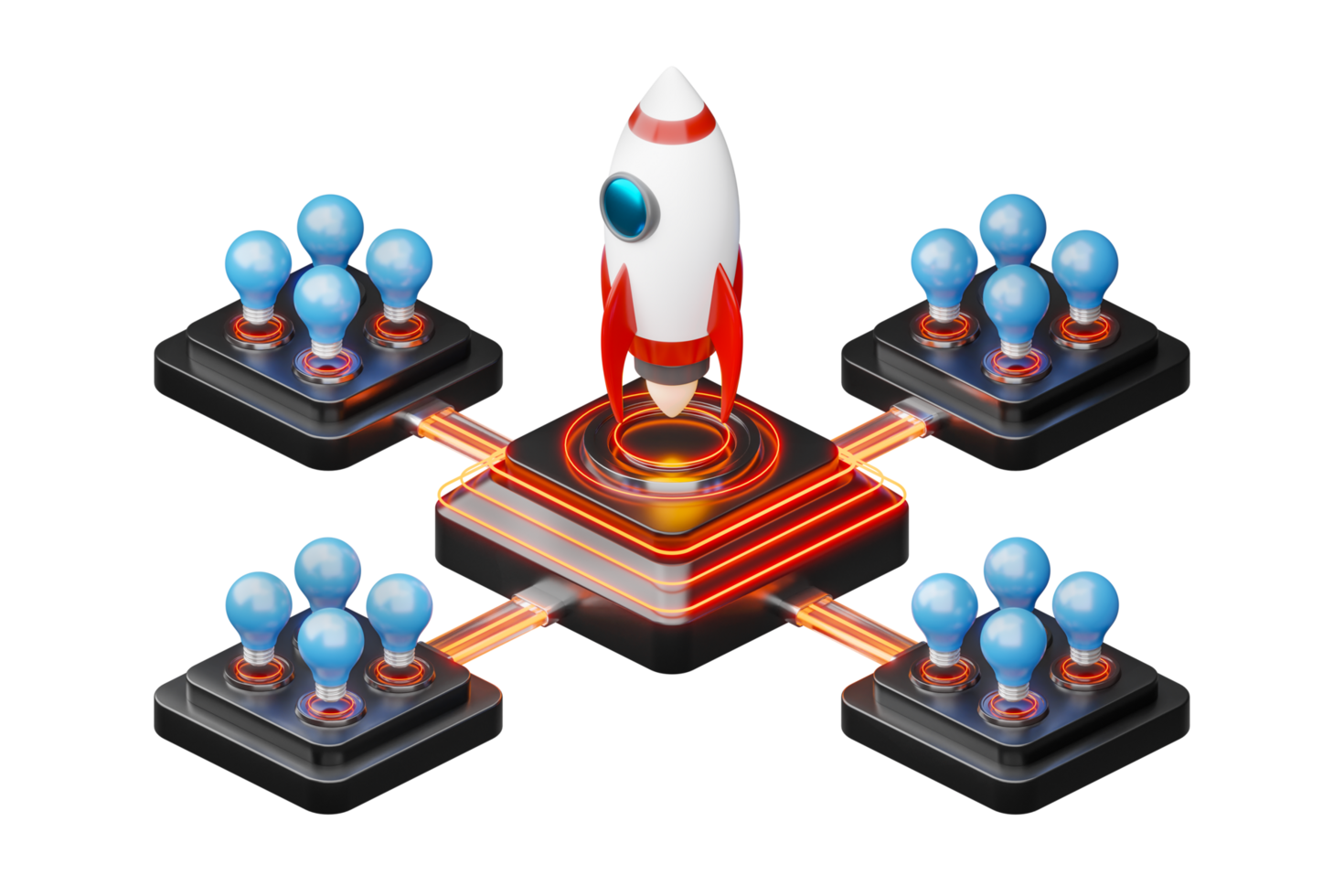 startup rocket ship png