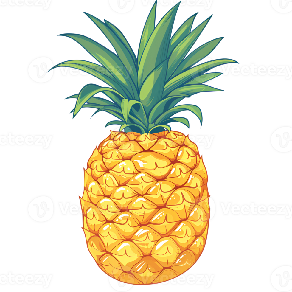 cartone animato ananas logo illustrazione no sfondo Perfetto per Stampa su richiesta png