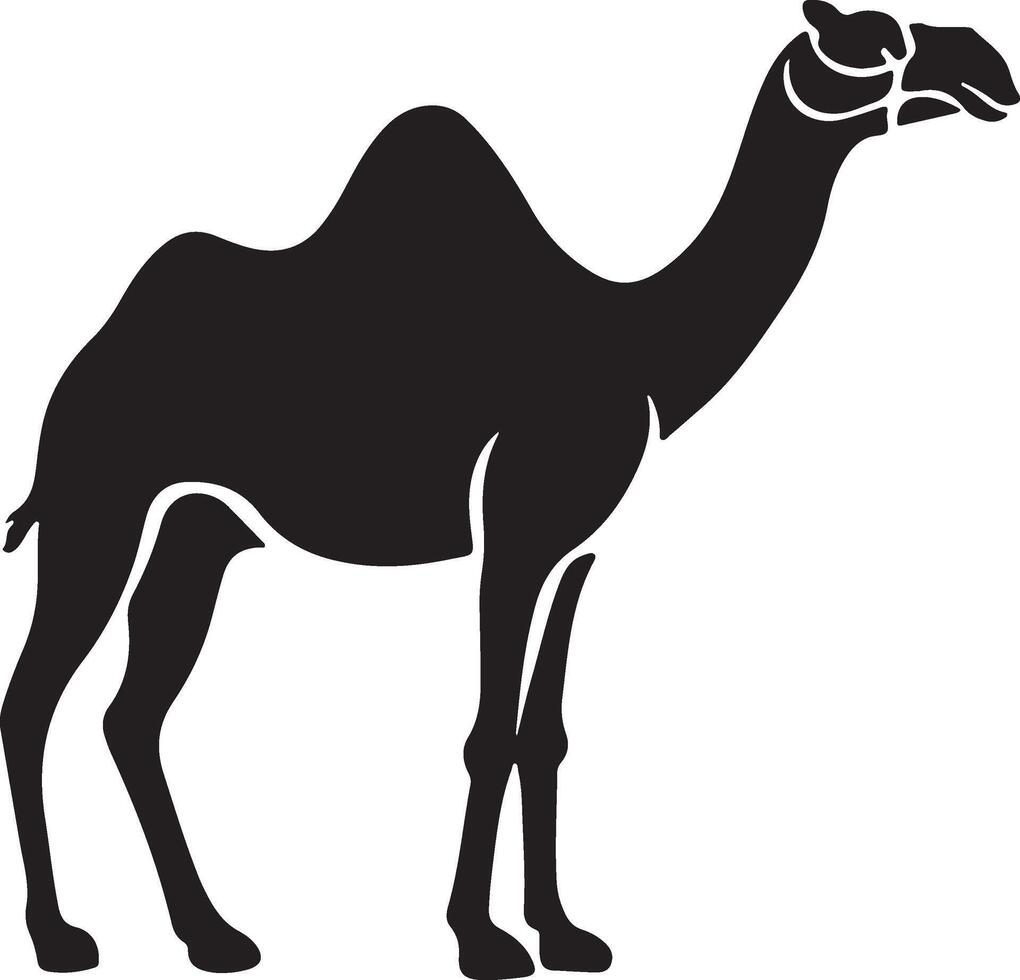 Flat design Camel silhouette,Camel graphic icon. Camel black sign isolated on white background. Camel symbol of desert. illustration vector