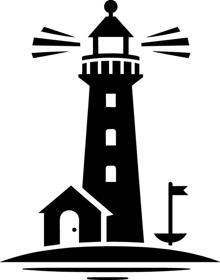 Lighthouse Silhouette Logo vector