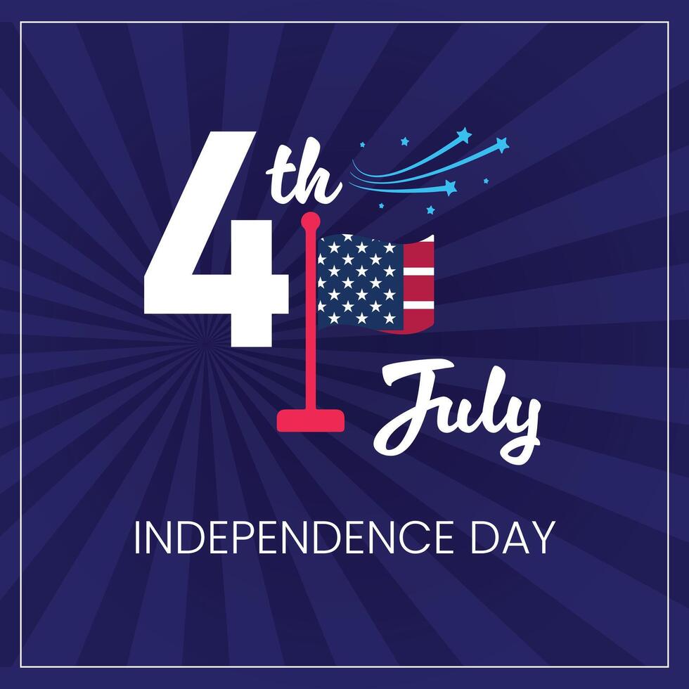 4th July Independence day vector