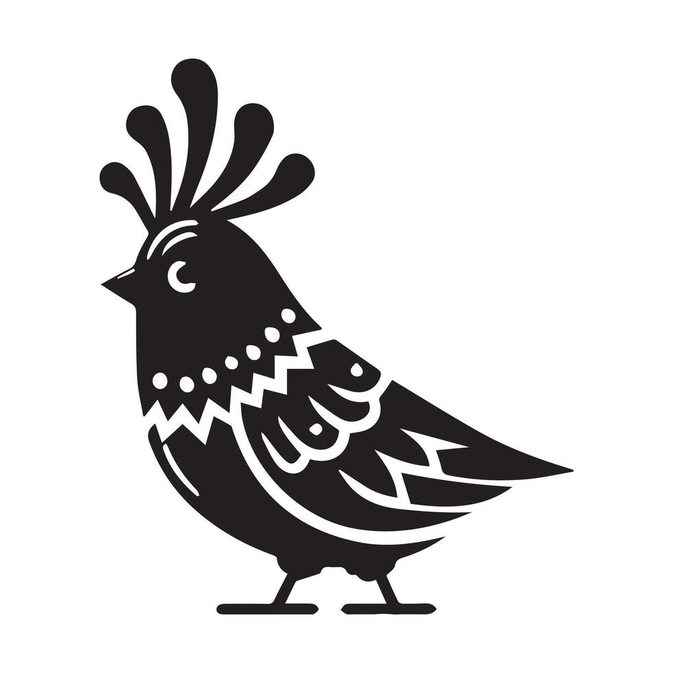 Bird silhouette flat illustration. vector