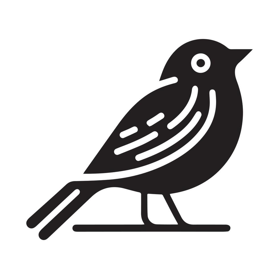 Bird silhouette flat illustration. vector