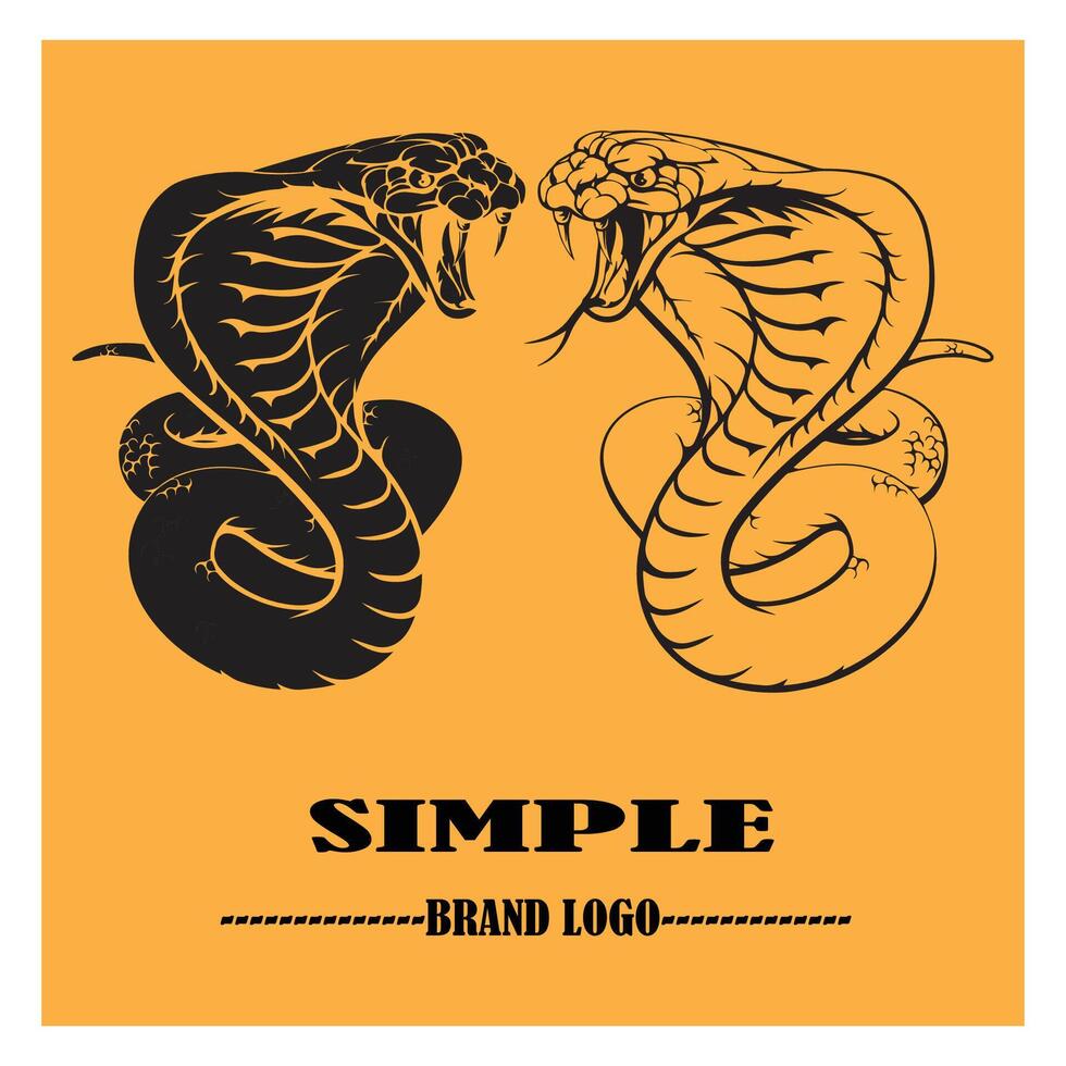 Cobra snake sign on a white background. vector
