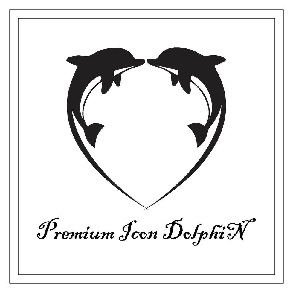 Dolphin icon. icon isolated on white background. vector