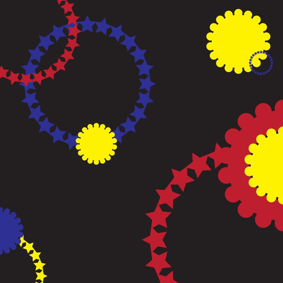 black background with circle gears vector