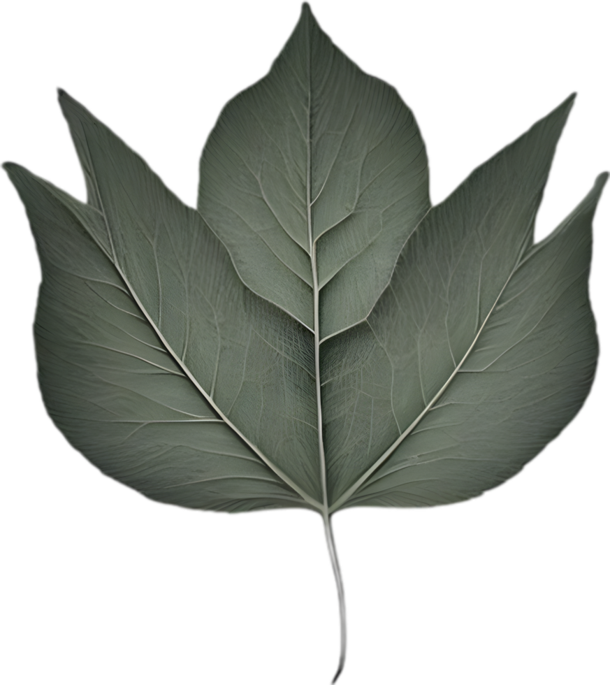 An image of a stylized leaf. AI-Generated. png