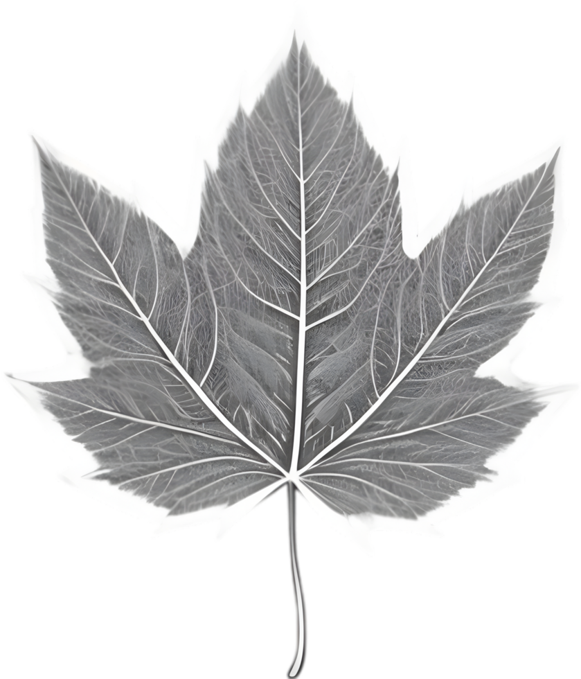 An image of a stylized leaf. AI-Generated. png