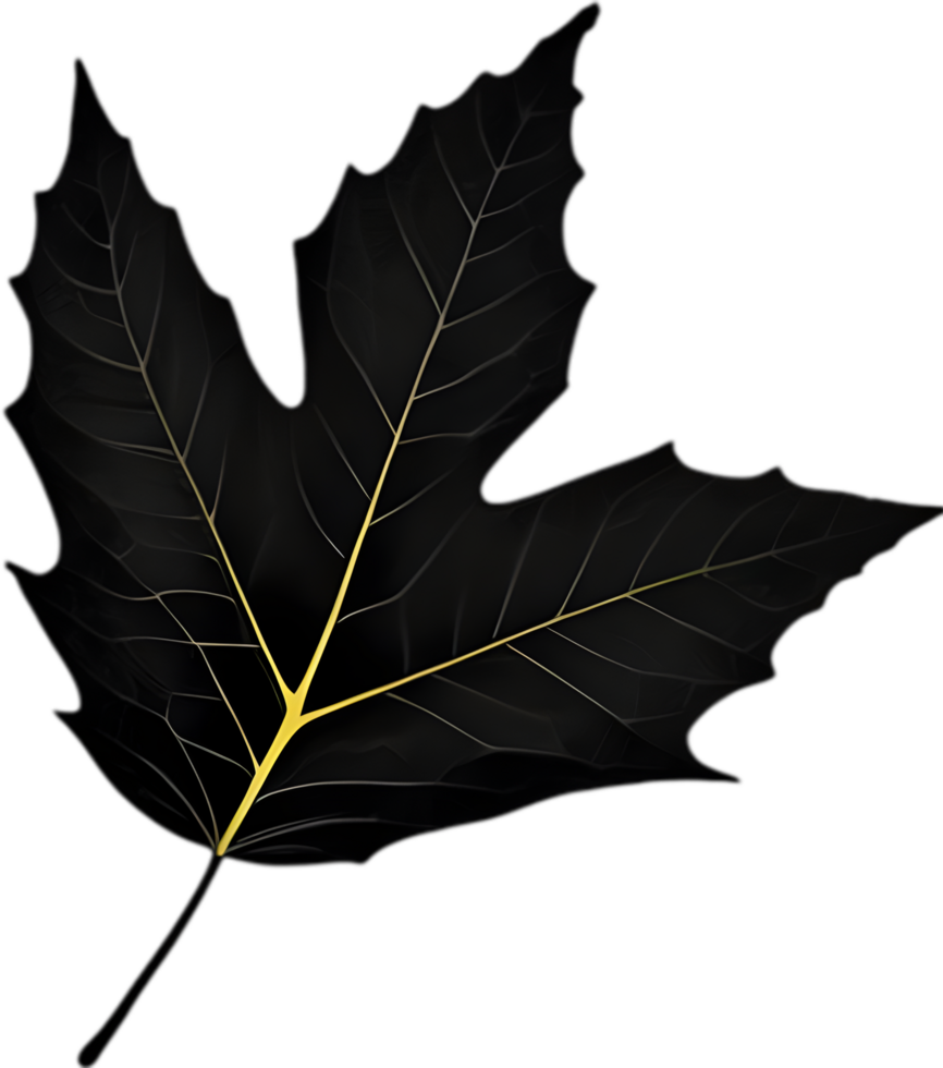 An image of a stylized leaf. AI-Generated. png