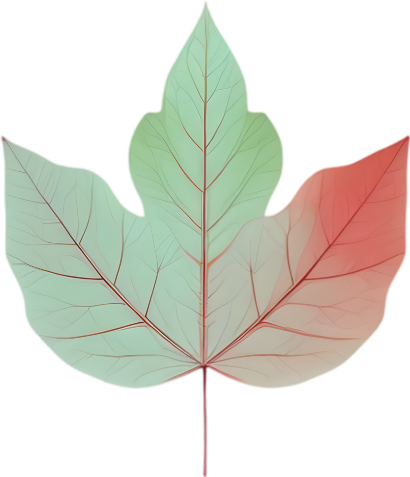 An image of a stylized leaf. AI-Generated. png