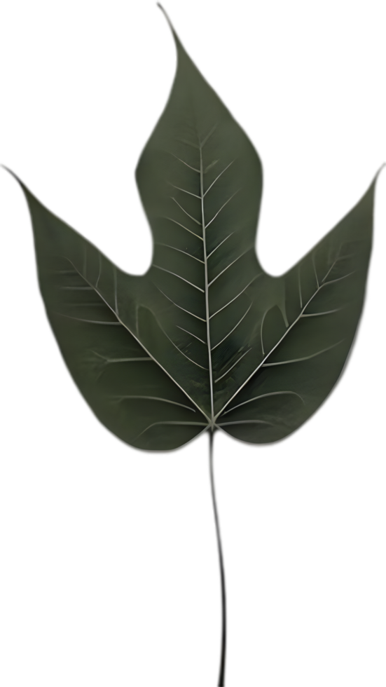An image of a stylized leaf. AI-Generated. png