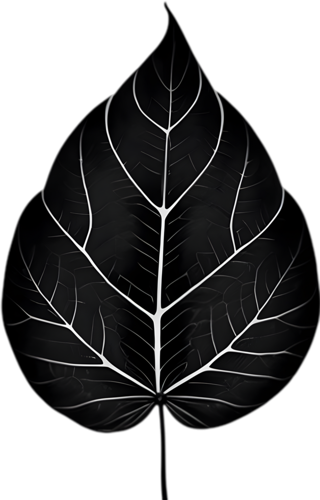 An image of a stylized leaf. AI-Generated. png