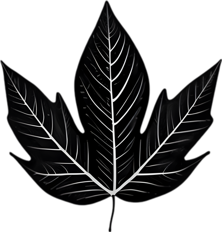 An image of a stylized leaf. AI-Generated. png