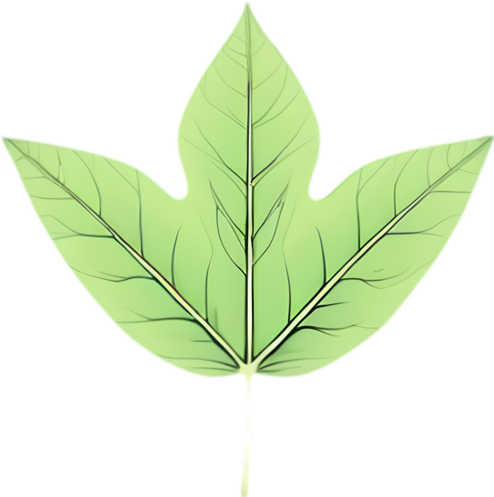 An image of a stylized leaf. AI-Generated. png