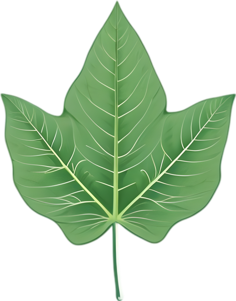 An image of a stylized leaf. AI-Generated. png
