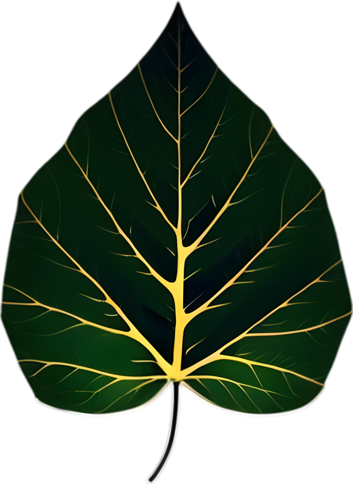 An image of a stylized leaf. AI-Generated. png