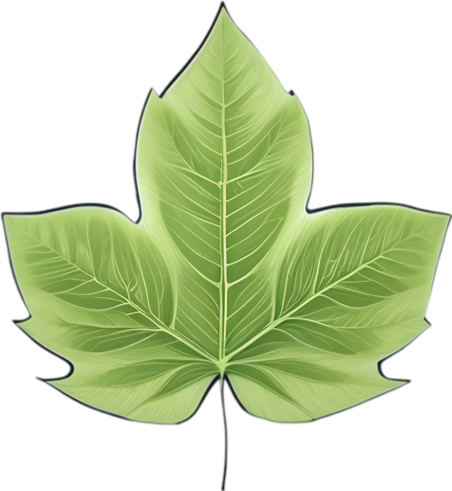 An image of a stylized leaf. AI-Generated. png