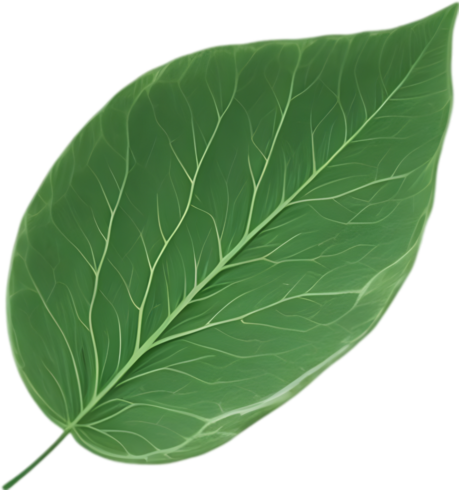 An image of a stylized leaf. AI-Generated. png