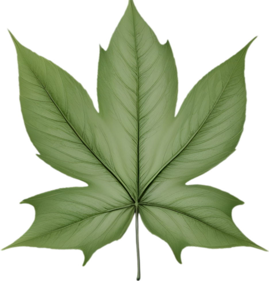 An image of a stylized leaf. AI-Generated. png
