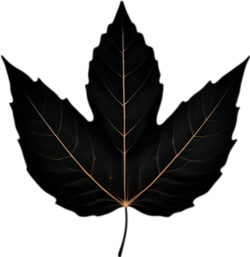 An image of a stylized leaf. AI-Generated. png