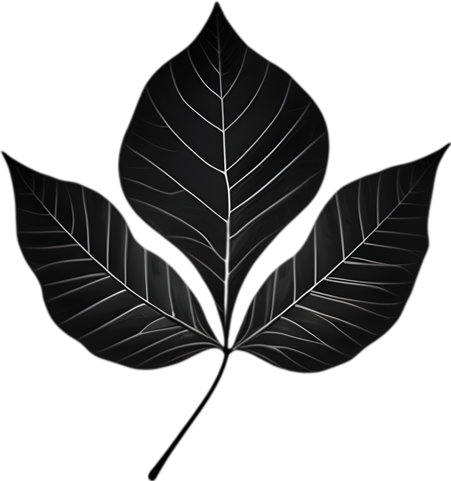 An image of a stylized leaf. AI-Generated. png
