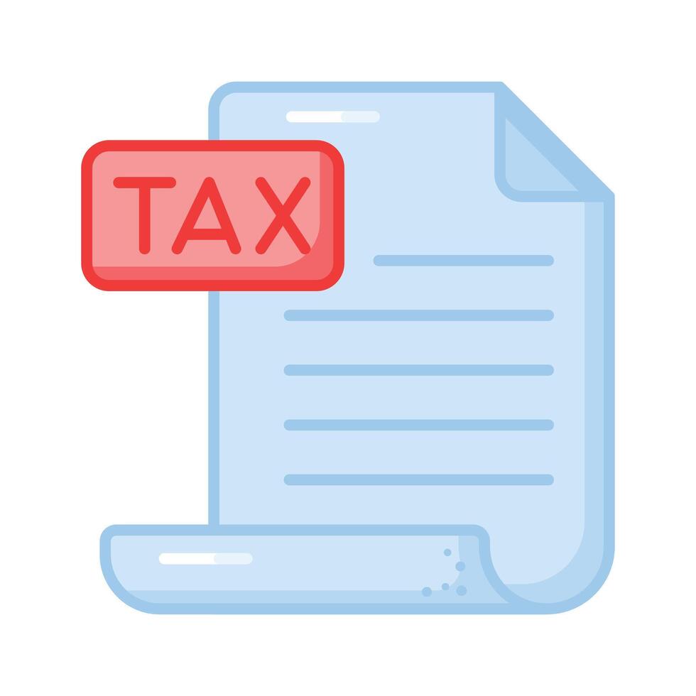 Have a look at this amazing icon of tax report in trendy style vector