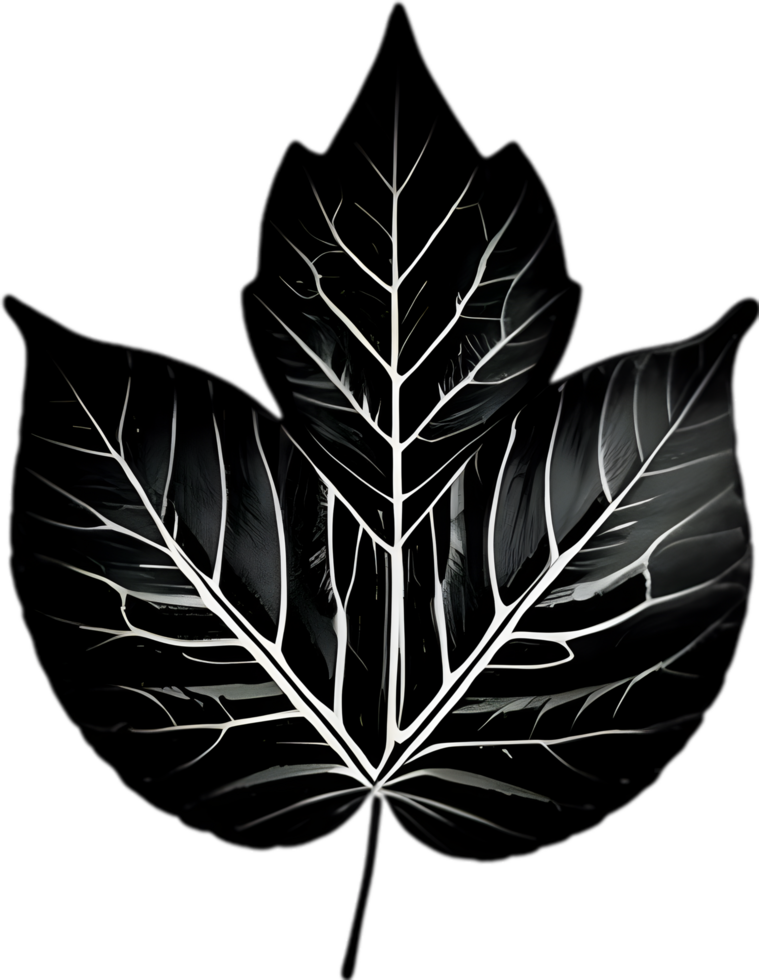 An image of a stylized leaf. AI-Generated. png