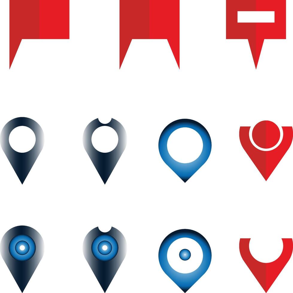 Colorful Map Pointers vector