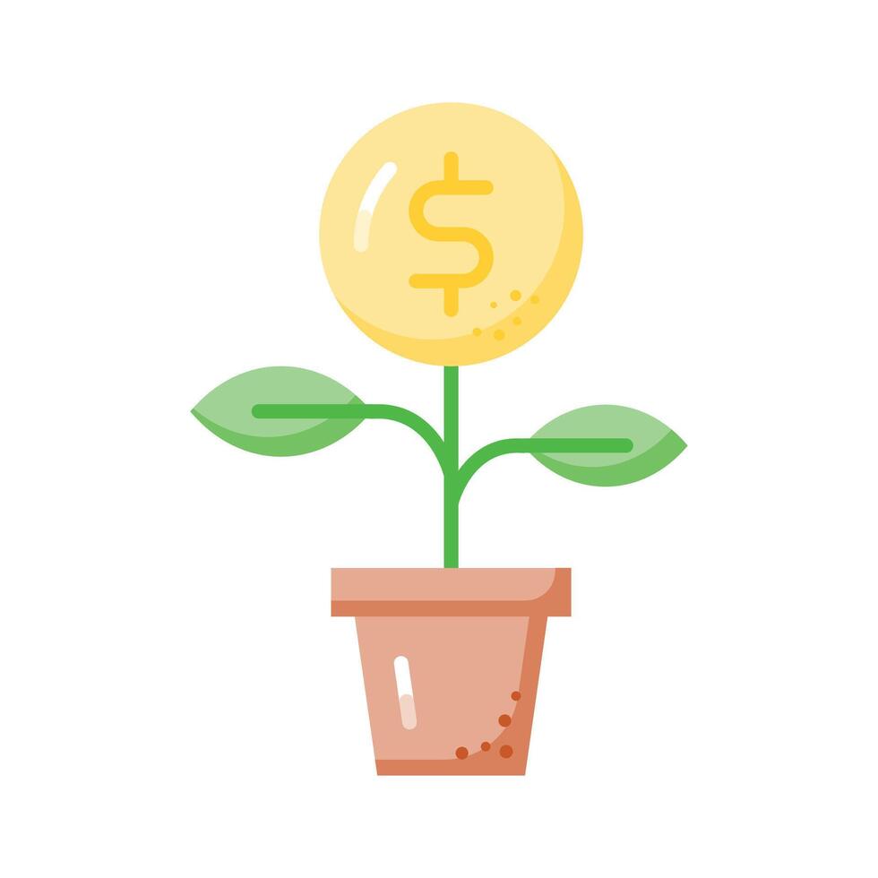 agarrar esta cuidadosamente hecho a mano dinero planta , icono de negocio desarrollo vector