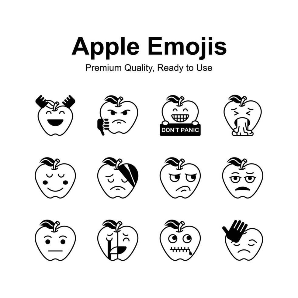 Cute emoji expressions, emoticons icons set vector