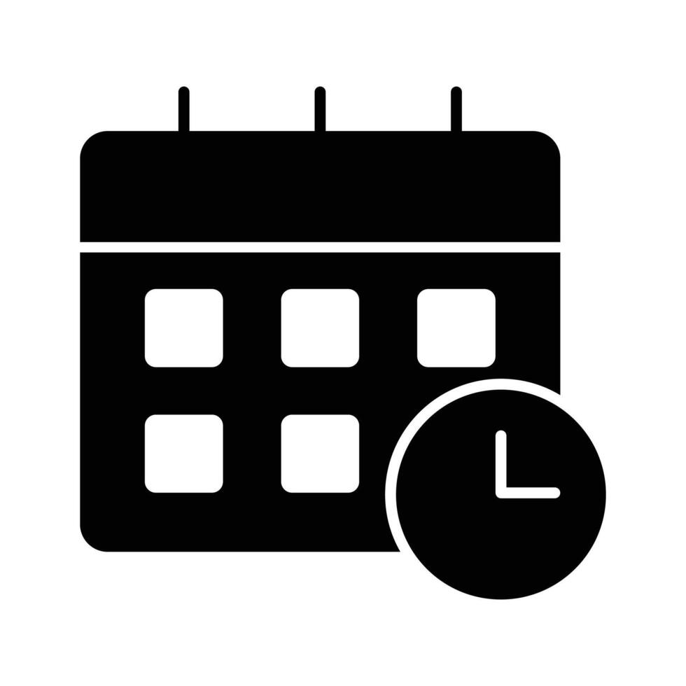 Check this beautifully designed of calendar with clock, premium icon of planner vector