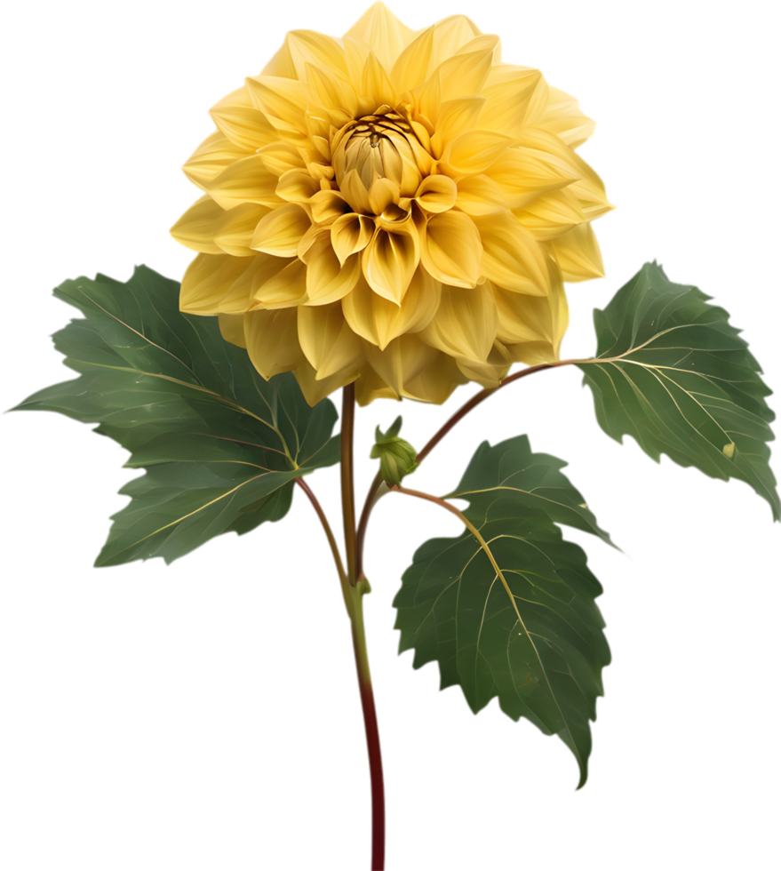 Close-up of a blooming dahlia flower. AI-Generated. png