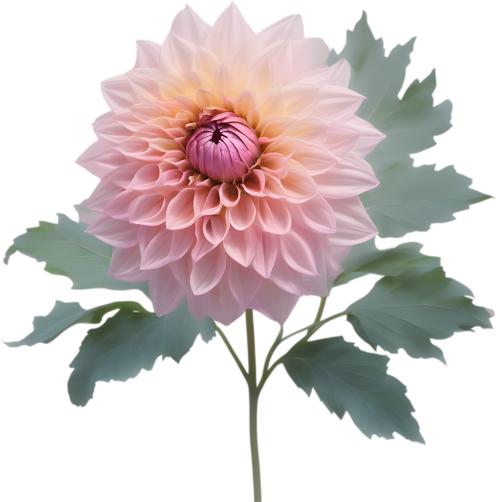 Close-up of a blooming dahlia flower. AI-Generated. png