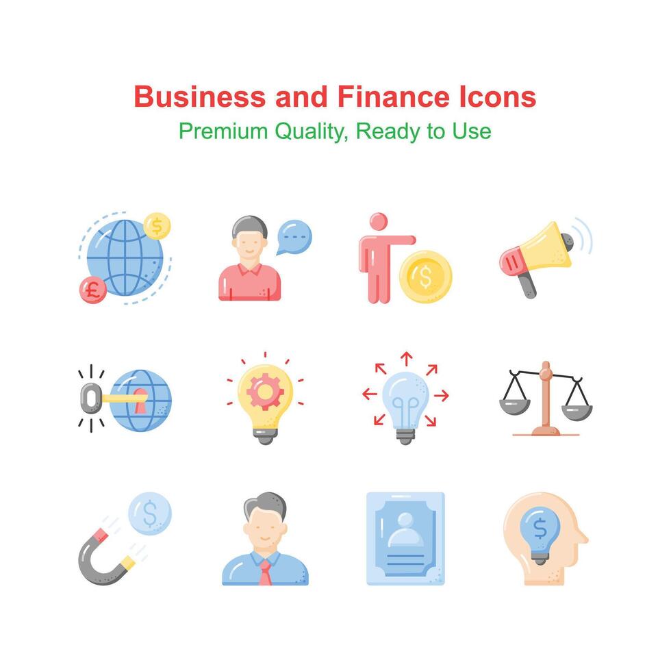 Have a look at amazing icons set of business and finance, premium vectors